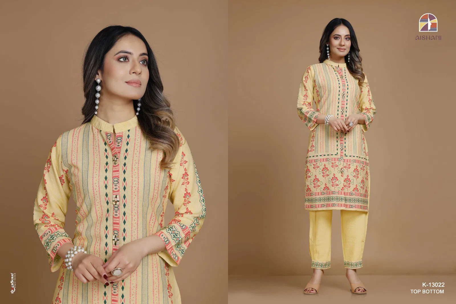 Aishani Cotton Flex Ladies Top Pant Co Ord Wholesale Price In Surat